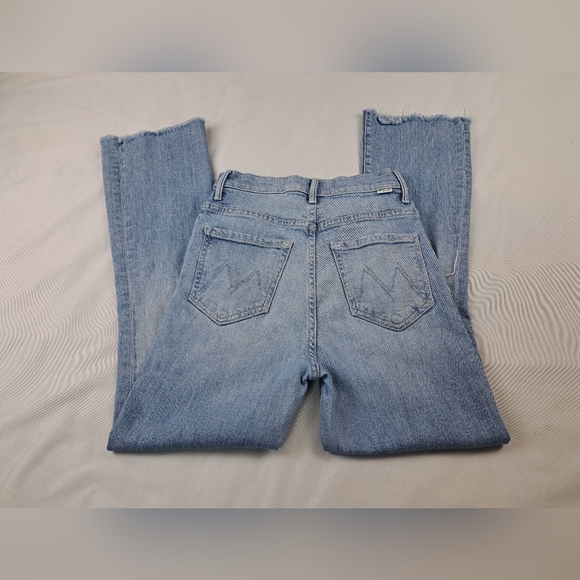 Mother The Tippy Top Insider Ankle Fray Jeans in Sippin' Sweet Tea Size 25 - Picture 12 of 13